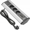 Predlžovacia šnúra rohová AE-PBKT3U2U-80 3x230+2xUSB 5V/2V