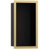 Hansgrohe XtraStoris Individuálna zapustená polica 30x15x10 cm, matná čierna/zlatá 56095990