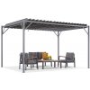 Antracitová terasová pergola Tasos 3x4 m s moskytiérou Garden Point