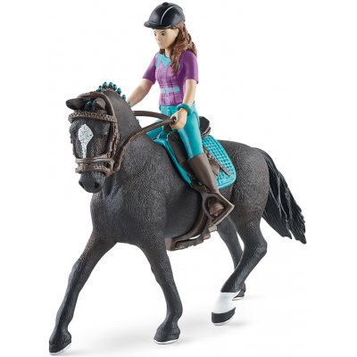 Schleich Hnedovláska Lisa s pohyblivými kĺbmi na koni, 42541