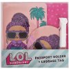 Obal na pas a menovka na kufor - Pink doll