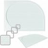 Olsen Spa BURGAS Štvrťkruhová asym. sprchová vanička liaty mramor 100x80x3cm, R550 Pravá B VANKCCTVRT1080P