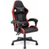 Autronic KA-L615 RED Herná stolička, poťah červená a čierna ekokoža, permanent contact mechanizmus