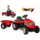 Smoby šliapací traktor GM Bull s vlečkou červený