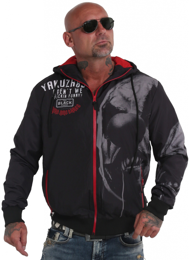 Yakuza bunda FUNNY CLOWN WINDBREAKER WB 19049 black čierna