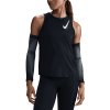 Dámske bežecké tielko NIKE-W NK ONE SWSH HBR DF TANK Čierna XS