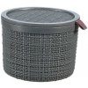 CURVER JUTE 2L Košík okrúhly 17 x 17 x 13 cm, tmavo sivý 01903-G44
