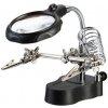 Tretia ruka s lupou + LED osvetlenie, pomôcka pri spájkovaní, výrobe šperkov a pod.