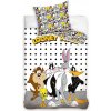 Carbotex Detské bavlnené obliečky Kamaráti z Looney Tunes, 140 x 200 cm, 70 x 90 cm