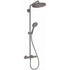 Hansgrohe Croma Select S - Sprchový set Showerpipe 280 s termostatom, kefovaný čierny chróm - 26890340