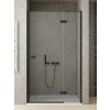 New Trendy Reflexa Black sprchové dvere 120 cm výklopné čierna matná/priehľadné sklo EXK-4907