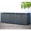Westmann Kubus 5 kovový box na odpadkové koše 5x240L 332 x 80 x 116 cm, antracitová Westmann