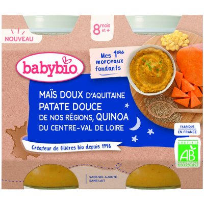Babybio Bio sladká kukuřice sladké brambory a quinoa 2 x 200 g
