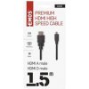 S10103 Vysokorýchlostný kábel HDMI 2.0 vidlica A - vidlica D 1,5 m EMOS
