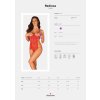 Koketná body Rediosa teddy - Obsessive S/M červená