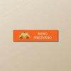 Nažehľovacie menovky na oblečenie (Kopírovat) - 2ks, Obdĺžnik 4,4 × 1,1 cm, Taxi, Oranžová