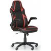 Kožená kancelárska stolička GAME, čierna/červená