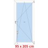 Soft Plastové okno 95x205 cm, otváravé a sklopné