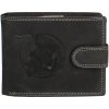 Pánska kožená peňaženka čierna - Delami Aroga Vodnář čierna