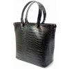Maxmoda Océane Talianska dámska čierna kroko kabelka 36 × 29,5 cm
