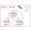 Sada brzdových platničiek, vždy 4 kusy v sade BREMBO P 85 126X (P85126X)