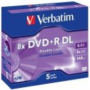 Médium na napaľovanie Verbatim DVD+R 8,5GB 8x, 5ks