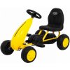 LEAN TOYS Šľapacia kára pre najmenších žltá