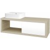 Dreja Umývadlová skriňa STORM SZZO 120 (umývadlo Joy 3) - D24 Ohio / L01 Biela vysoký lesk / Levé