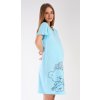 Vienetta Dámska materská nočná košeľa Méďa s kvetinou: světle modrá XL