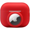 AppleKing 2v1 silikónový ochranný obal pre AirPods Pro 2 (2022) / AirTag 1 / 2 - červený - možnosť vrátiť tovar ZADARMO do 30tich dní
