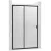 CERANO - Sprchové posuvné dvere Varone LINE Ľ/P - 6 mm - čierna matná, mliečne sklo - 150x195 cm