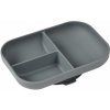 Beaba Tanier silikónový delený s prísavkou Mineral Grey