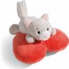 NICI Love Mačička huňatá ležiaca srdce 13cm