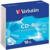 VERBATIM CD-R disk, 700MB, 52x, 10 ks, tenké puzdro, VERBATIM ”DataLife” Verbatim
