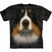 The Mountain pánske batikované tričko Bernský salašnícky pes čierne