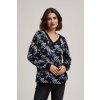 Patterned blouse with V-neck čierna | modrá | krémová USA: 9.5, UK: 9 Moodo 5904152426211