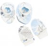 New Baby Kojenecký bavlněný set-capáčky a rukavičky Lovely růžový, Univerzální, Modrá