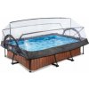 Bazén EXIT Drevo 220x150x65cm s prekrytím a kazetovou filtráciou