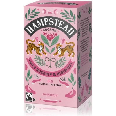 Hampstead Tea London Wild Rosehip & Hibiscus BIO porciovaný čaj 20 ks