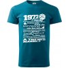 1972 v kocke - Klasické pánske tričko vyššej gramáže - M ( Petrolejová )