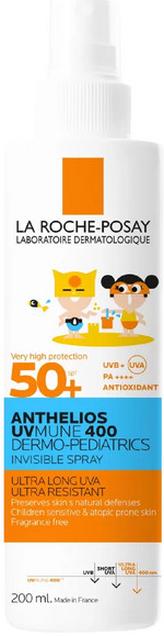 La Roche Posay Anthelios UVMune 400 Dermo-Pediatrics Sprej SPF50+ 200ml ultraľahký sprej SPF50+ 1x200ml
