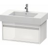 DURAVIT Ketho závesná skrinka pod umývadlo, 1 zásuvka, 800 x 455 x 410 mm, biela vysoký lesk, KT669002222
