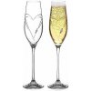 Diamante Swarovski Poháre na sekt Hearts 210 ml, 2 ks