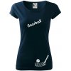 Floorball nápis šikmo - Dámske tričko Pure - 2XL ( Tmavomodrá (veľmi tmavá - skoro čierna) )