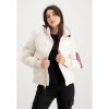 Bunda ALPHA INDUSTRIES Wmn Hooded Logo Puffer biela