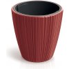 Prosperplast Kvetináč ORO s vkladom 19,9 cm - farba: retro červená