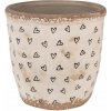 Keramický kvetináč béžový Galeria 14 cm x 14 cm x 13 cm