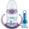 Dojčenská fľaša na učenie NUK s kontrolou teploty 150 ml fialová