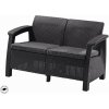 Záhradný nábytok Keter Corfu love seat two-seater graphite, 610345