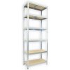 Kovový regál do dielne Biedrax 50 x 60 x 210 cm, pozinkovaný - 6 políc MDF